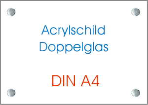Acrylschild mit Foliendruck - Gre DIN A4