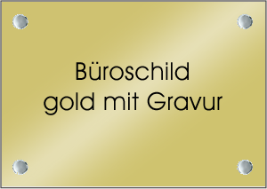 Broschild gold mit Gravur