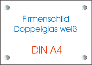 Firmenschild mit Foliendruck - Gre DIN A4