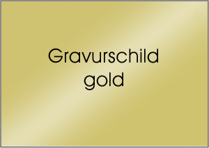 Trschild gold mit Gravur