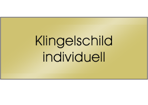 Klingelschild gold mit Gravur