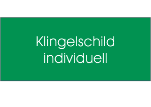 Klingelschild - grn mit Gravur