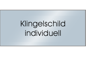Klingelschild silber mit Gravur