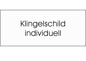 Klingelschild wei mit Gravur